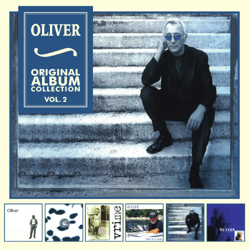 Omot albuma sa Oliverom Dragojevićem koji sjedi na stepenicama.
