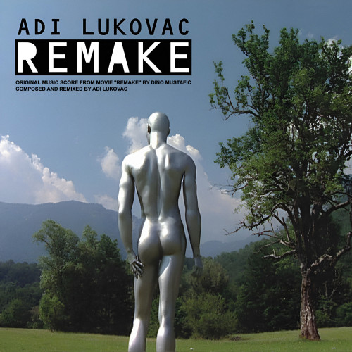 Omor albuma Remake Adija Lukovca s kipom srebrena boje koji stoji na livadi okružen drvećem.