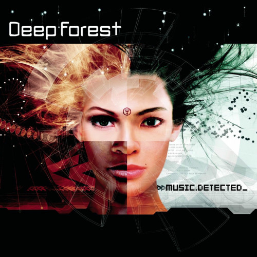 Album Music Detected – Deep Forest (2002), omot s licem djevojke sa mističnom pozadinom.
