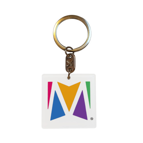Bijeli privjesak za ključeve, dizajn inspirisan novim singlom Dine Merlina "Mi" sa originalnim potpisom Dine Merlina.