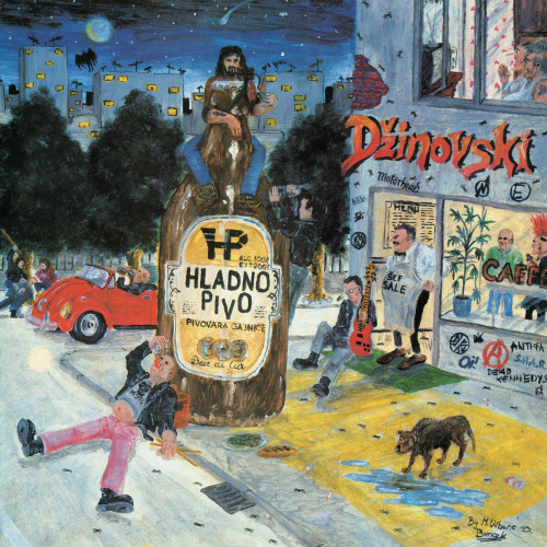 Omot legendarnog albuma "Džinovski" čuvenog hrvatskog punk rock benda "Hladno pivo" čije retuširanje potpisuje Darko Kujundžić.